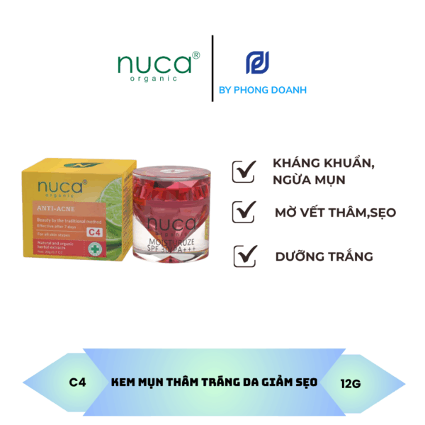 NUCA KEM MỤN THÂM, TRẮNG DA, GIẢM SẸO HIỆU QUẢ 12G
