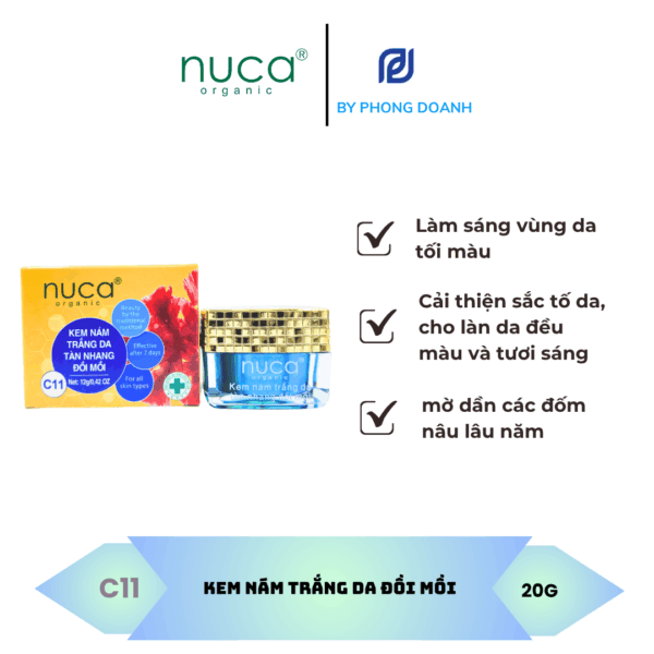 NUCA KEM NÁM TRẮNG DA, TÀN NHAN, ĐỒI MỒI 20G