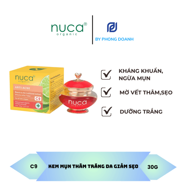 NUCA KEM MỤN THÂM, TRẮNG DA, GIẢM SẸO 30G