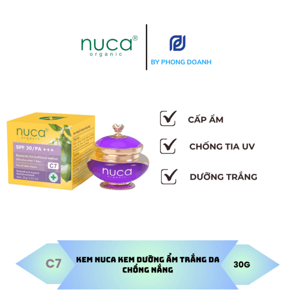 NUCA Kem Dưỡng Ẩm Trắng Da Chống Nắng 30G