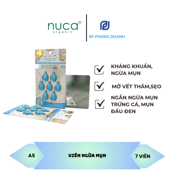 NUCA VIÊN SERUM MỤN THÂM, TRẮNG DA, GIẢM SẸO 7 VIÊN