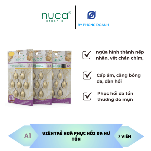 NUCA VIÊN SERUM TRẺ HOÁ PHỤC HỒI DA HƯ TỔN 7 VIÊN