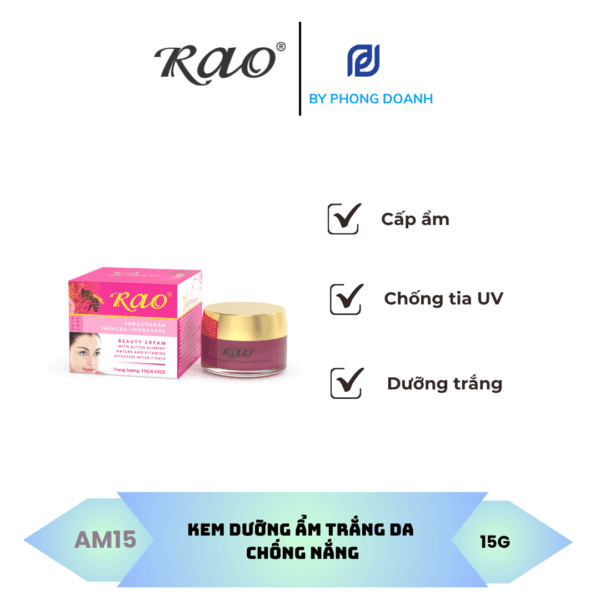 RAO KEM DƯỠNG ẨM TRẮNG DA CHỐNG NẮNG 15G