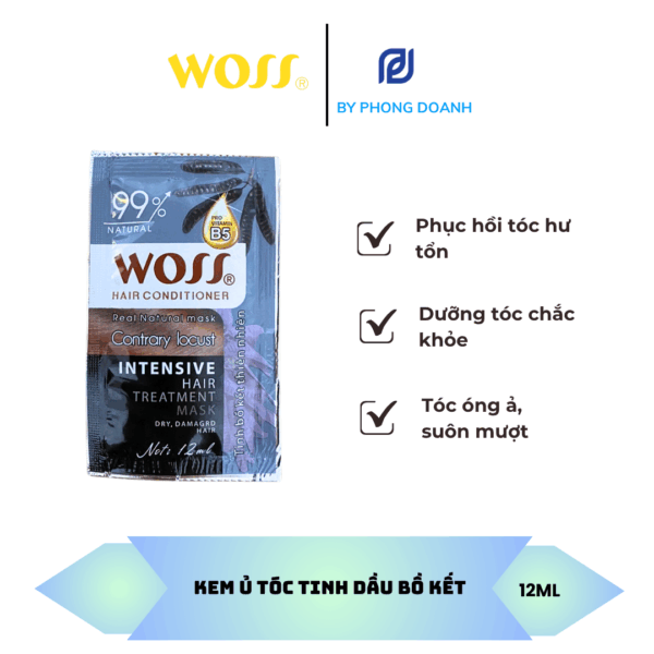 KEM Ủ TÓC TINH DẦU BỒ KẾT 12ML x 12 Gói