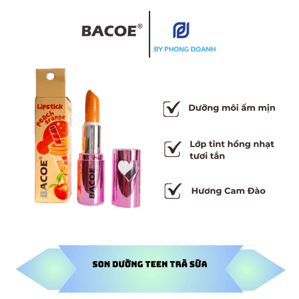 BACOE SON DƯỠNG TEEN TRÀ SỮA HƯƠNG CAM ĐÀO