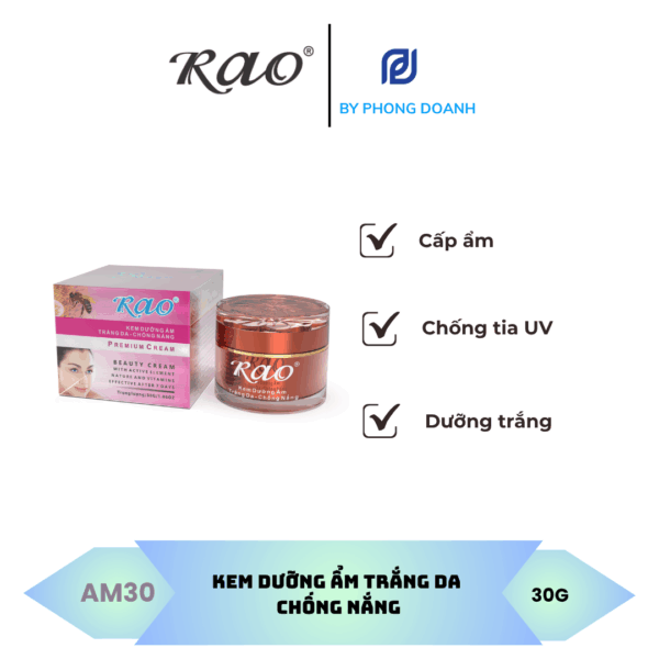 RAO KEM DƯỠNG ẨM TRẮNG DA CHỐNG NẮNG 30G