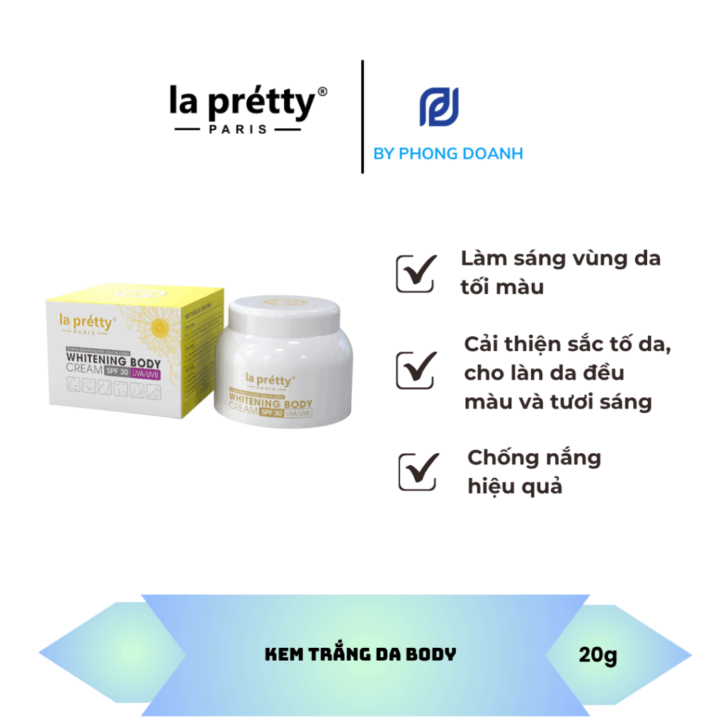 KEM TRẮNG DA BODY LA PRETTY PARIS