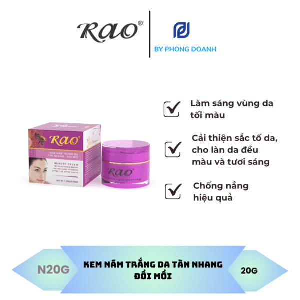 RAO KEM NÁM TRẮNG DA TÀN NHANG ĐỒI MỒI 20G