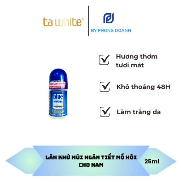 LĂN KHỬ MÙI NGĂN TIẾT MỒ HÔI TA WHITE CHO NAM – 25ML