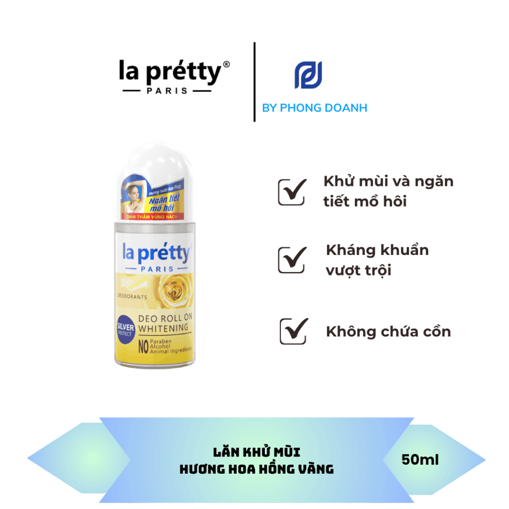 LĂN KHỬ MÙI HƯƠNG HOA HỒNG VÀNG – LA PRETTY PARIS