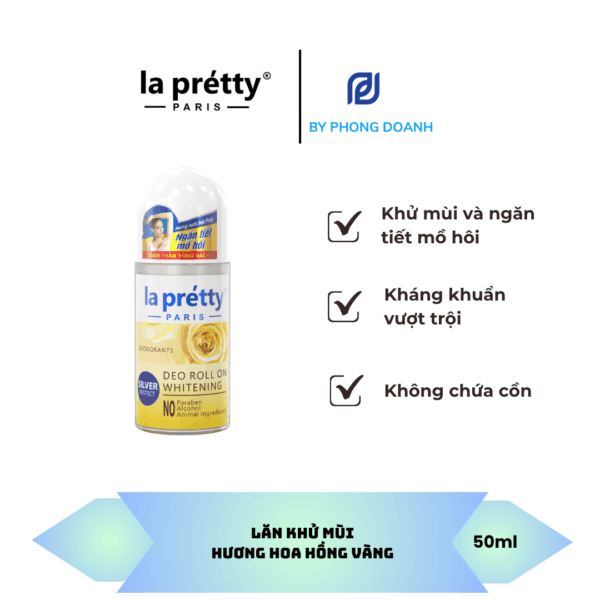 LĂN KHỬ MÙI HƯƠNG HOA HỒNG VÀNG – LA PRETTY PARIS