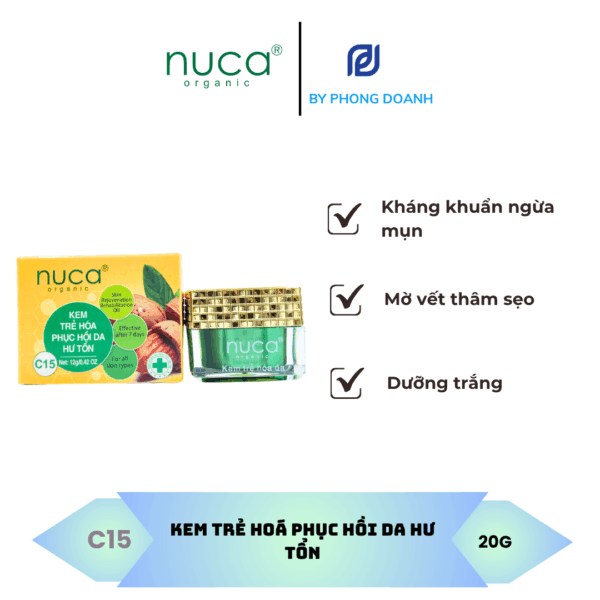 NUCA KEM TRẺ HOÁ PHỤC HỒI DA HƯ TỔN 20G