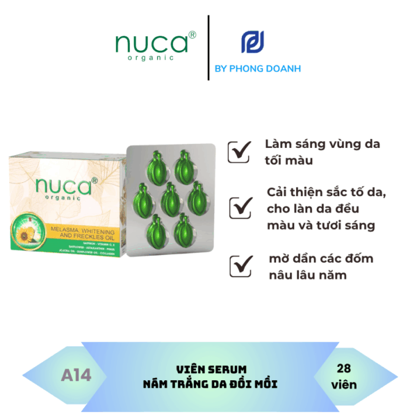 NUCA VIÊN SERUM NÁM TRẮNG DA ĐỒI MỒI 28 VIÊN