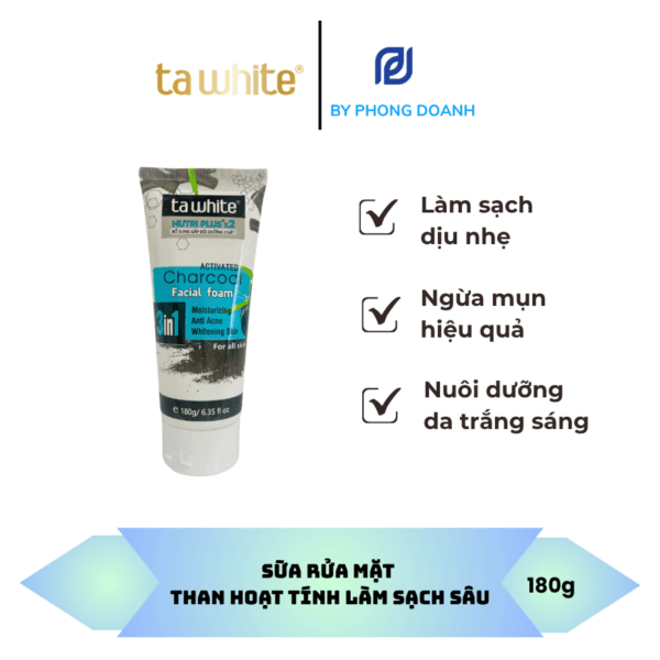SỮA RỬA MẶT THAN HOẠT TÍNH TA WHITE