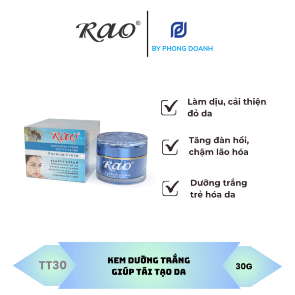 RAO KEM DƯỠNG TRẮNG GIÚP TÁI TẠO DA 30G