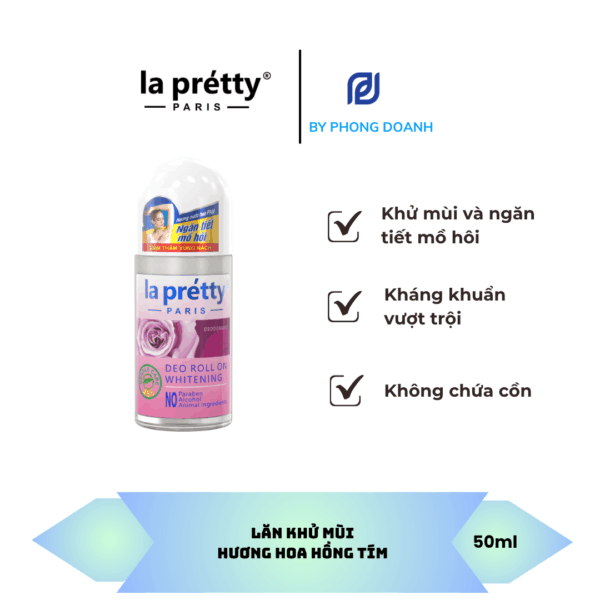 LĂN KHỬ MÙI HƯƠNG HOA HỒNG TÍM – LA PRETTY PARIS