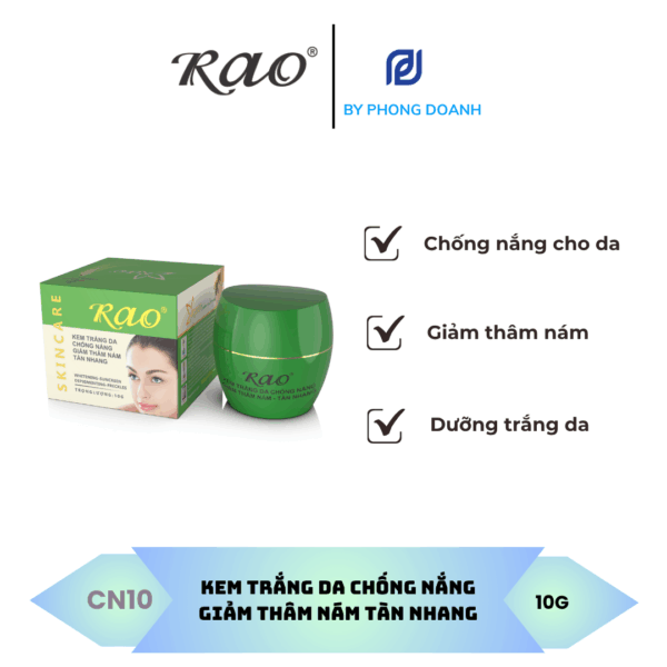 RAO TRẮNG DA CHỐNG NẮNG GIẢM THÂM NÁM TÀN NHANG 10G