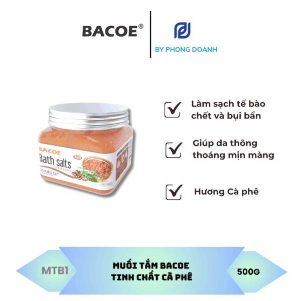 BACOE MUỐI TẮM TINH CHẤT CÀ PHÊ 500G