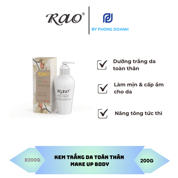 RAO KEM DƯỠNG TRẮNG DA TOÀN THÂN - MAKE UP BODY 200G