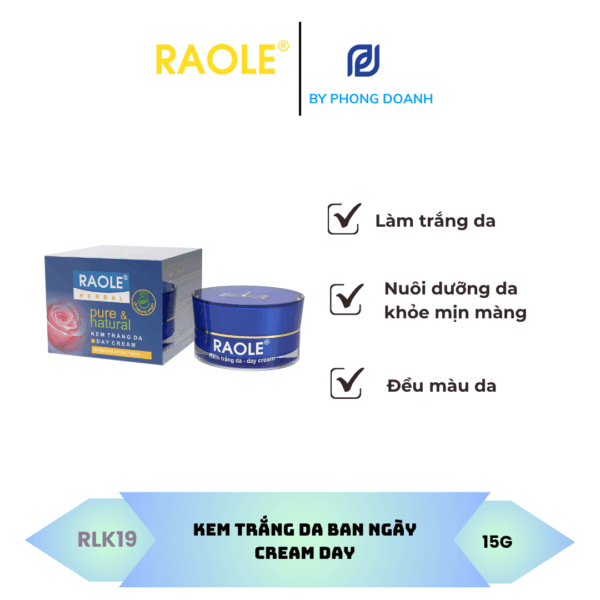 RAOLE KEM TRẮNG DA BAN NGÀY CREAM DAY 15G