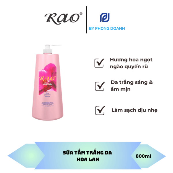 RAO SỮA TẮM TRẮNG DA HOA LAN 800ML