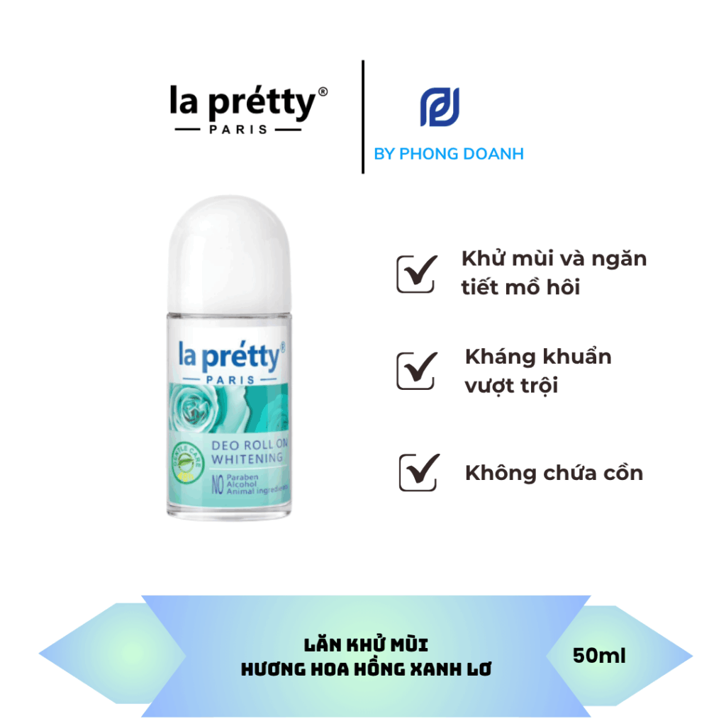LĂN KHỬ MÙI HƯƠNG HOA HỒNG XANH LƠ– LA PRETTY PARIS (Sao chép)