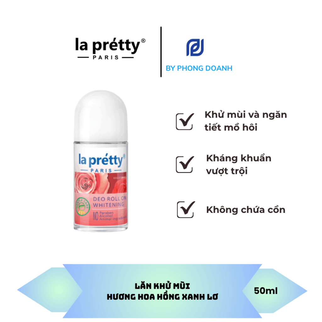 LĂN KHỬ MÙI HƯƠNG HOA HỒNG ĐỎ – LA PRETTY PARIS
