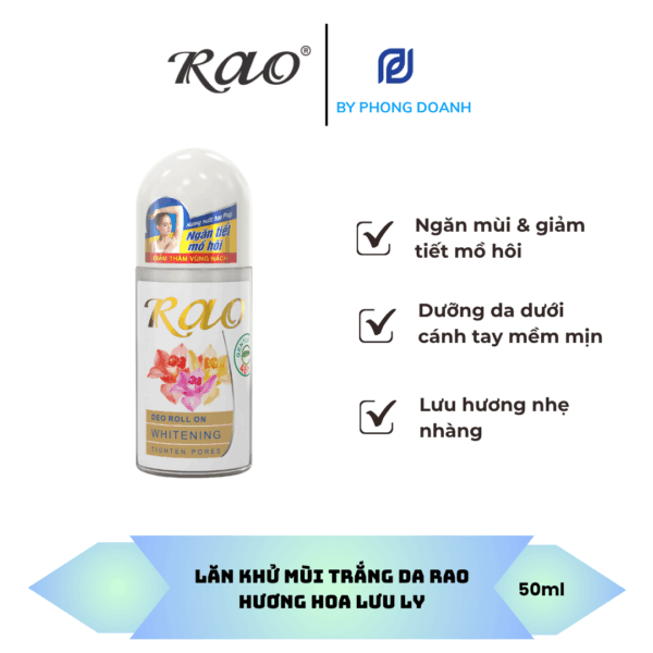 RAO LĂN KHỬ MÙI TRẮNG DA HƯƠNG HOA LƯU LY 50ML