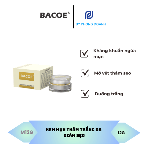 BACOE KEM MỤN THÂM TRẮNG DA GIẢM SẸO 12G