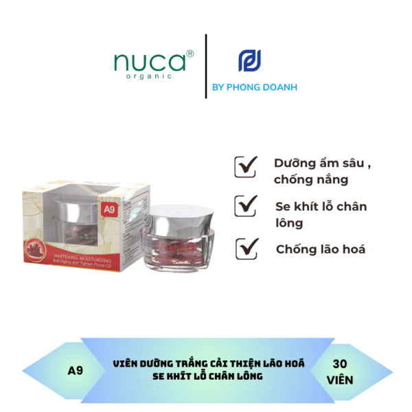 NUCA VIÊN SERUM DƯỠNG TRẮNG, CẢI THIỆN LÃO HOÁ, SE KHÍT LỖ CHÂN LÔNG 30 VIÊN