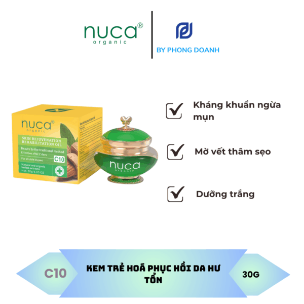 NUCA KEM TRẺ HOÁ PHỤC HỒI DA HƯ TỔN 30G