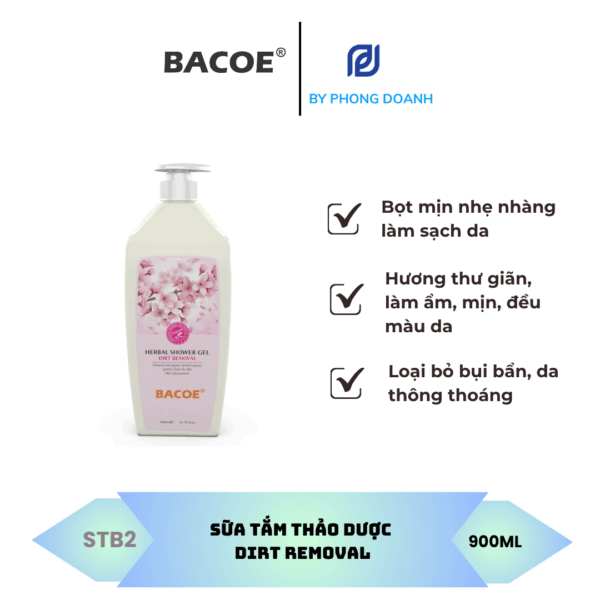 BACOE SỮA TẮM THẢO DƯỢC - DIRT REMOVAL 900ML