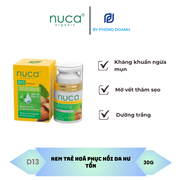 NUCA KEM TRẺ HOÁ PHỤC HỒI DA HƯ TỔN CHAI XỊT TIỆN LỢI TIẾT KIỆM 30G