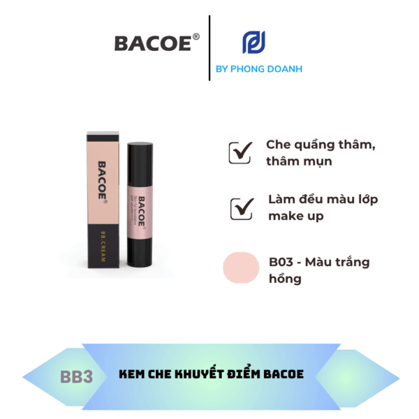 BACOE CHE KHUYẾT ĐIỂM MÀU TRẮNG HỒNG