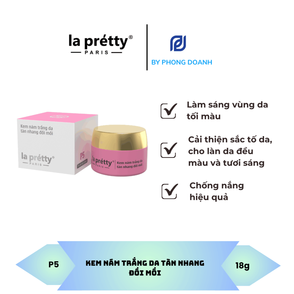 KEM NÁM TRẮNG DA, TÀN NHANG, ĐỔI MỚI LA PRETTY
