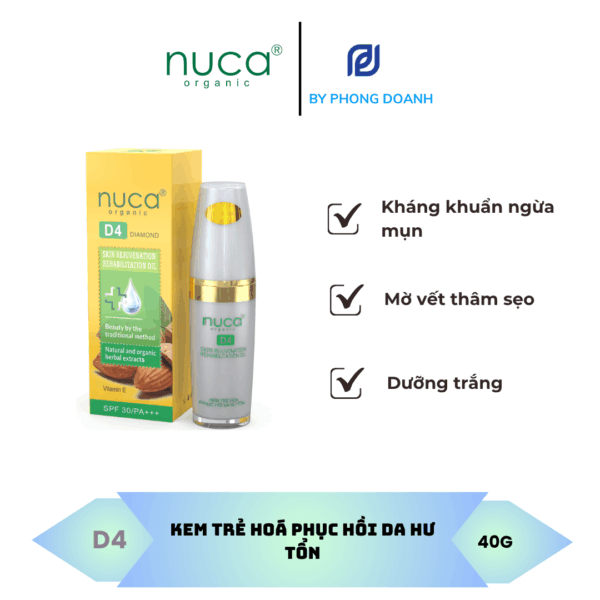 NUCA KEM TRẺ HOÁ PHỤC HỒI DA HƯ TỔN 40G