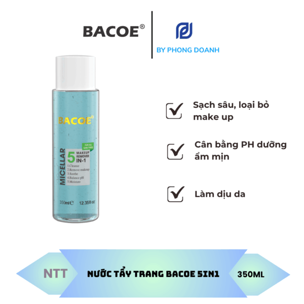 BACOE NƯỚC TẨY TRANG 5 IN 1 350ML