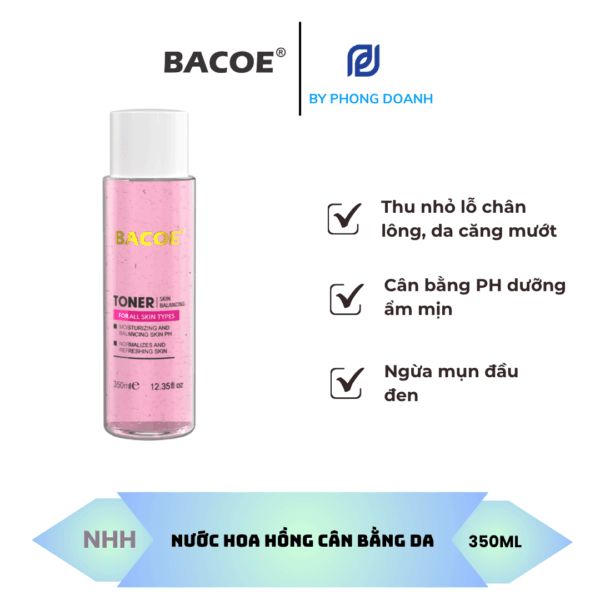 BACOE NƯỚC HOA HỒNG CÂN BẰNG DA 350ML