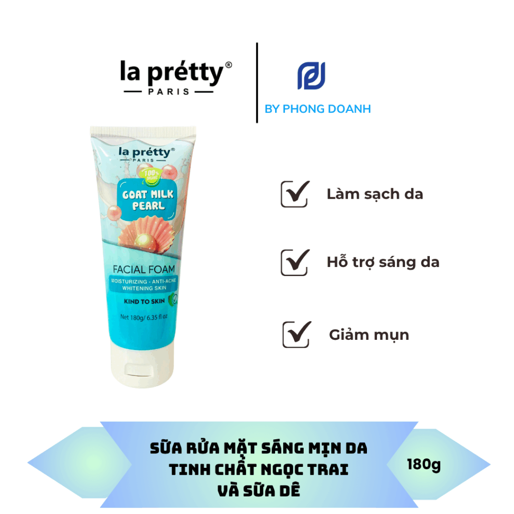 SỮA RỬA MẶT SÁNG MỊN DA NGỌC TRAI & SỮA DÊ