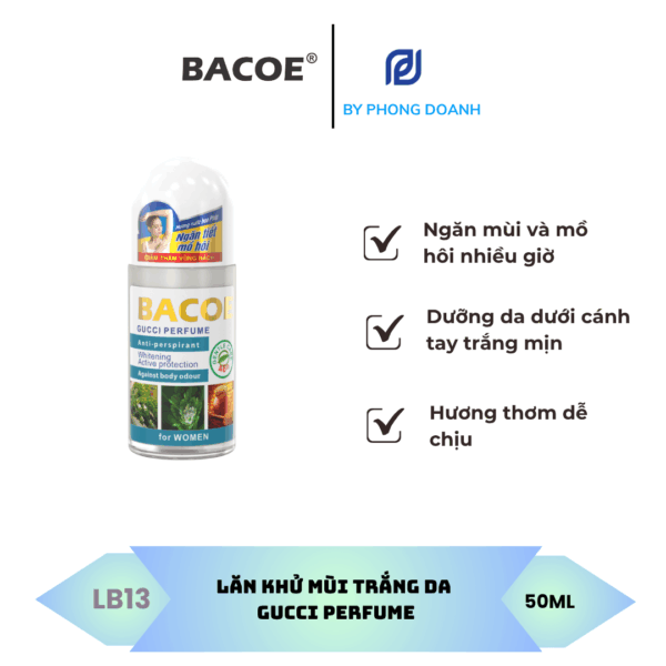 BACOE LĂN KHỬ MÙI TRẮNG DA HƯƠNG GUCCI PERFUME 50ML