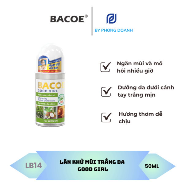 BACOE LĂN KHỬ MÙI TRẮNG DA HƯƠNG GOOD GIRL 50ML