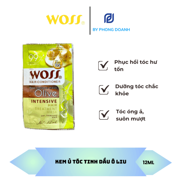 KEM Ủ TÓC TINH DẦU Ô LIU 12ML x 12 Gói