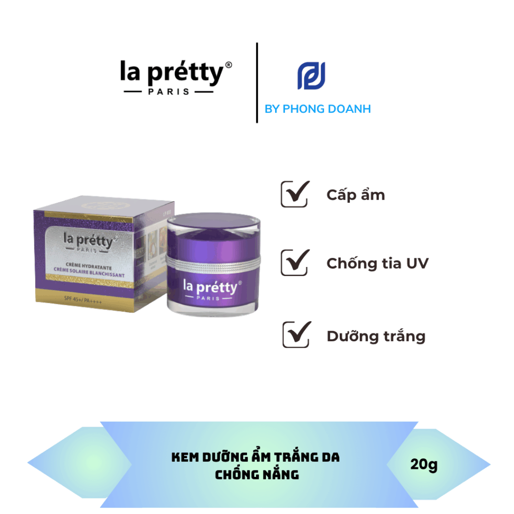 KEM DƯỠNG ẨM TRẮNG DA CHỐNG NẮNG LA PRETTY