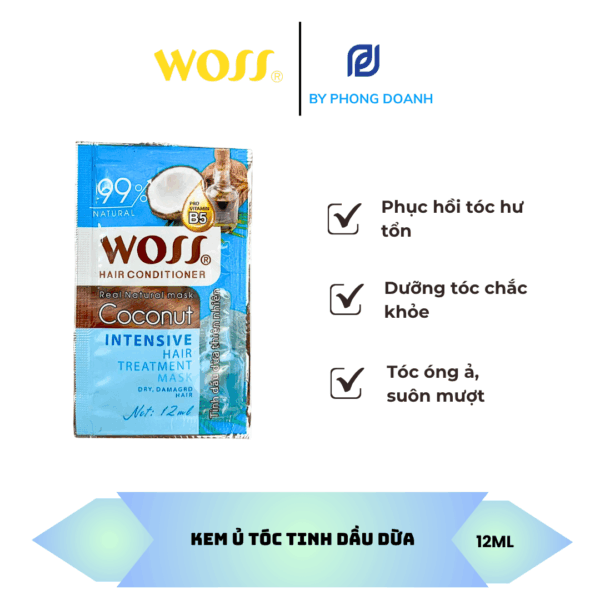 KEM Ủ TÓC TINH DẦU DỪA 12ML x 12 Gói