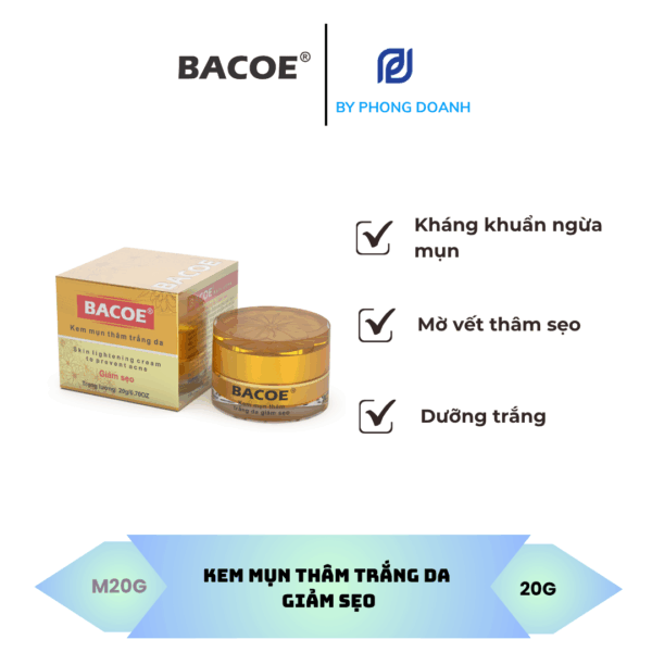 BACOE KEM MỤN THÂM TRẮNG DA GIẢM SẸO 20G